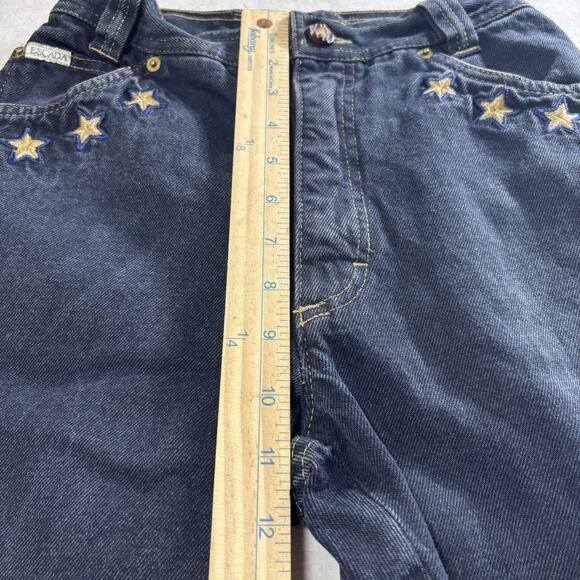 Vintage ESCADA by Margaretha Ley High Rise Jeans 80s Anchor Stars Nautical Sz 34 - Picture 8 of 15